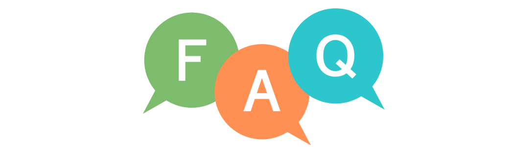 カラフルな吹き出しに「FAQ」の文字が入ったイラスト。